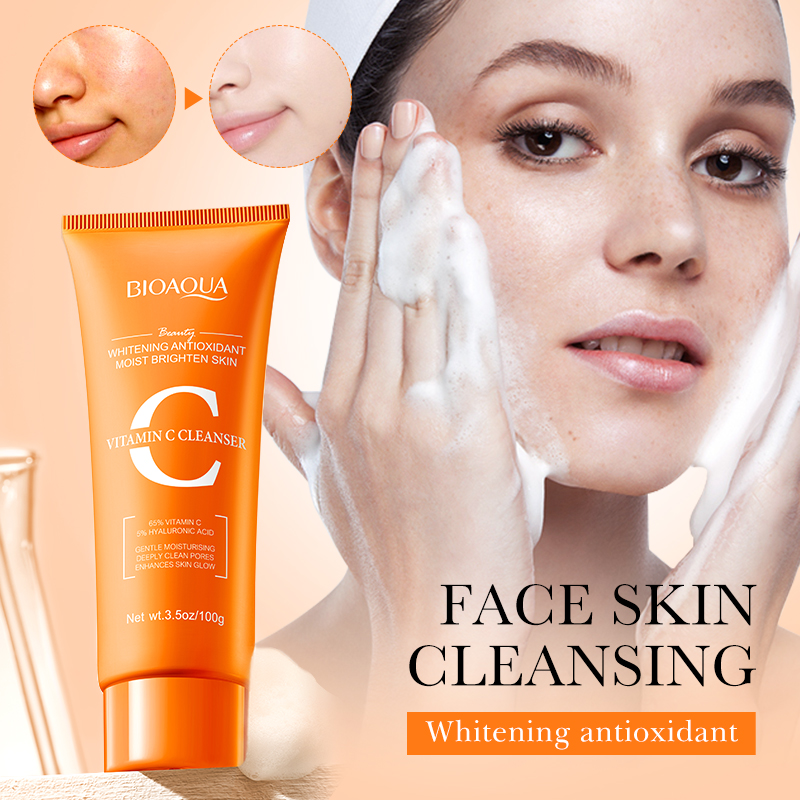 Skincare Bioaqua - BIOAQUA فيتامين C منظف للوجه ترطيب